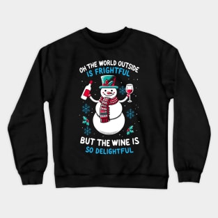 Funny Wine Gifts Men Women Wine Ugly Christmas Wine Crewneck Sweatshirt